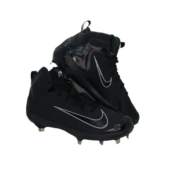 Nike Air Max Alpha Huarache Mens NEW Black & Silver Baseball Cleats - sz. 13 - Picture 1 of 6